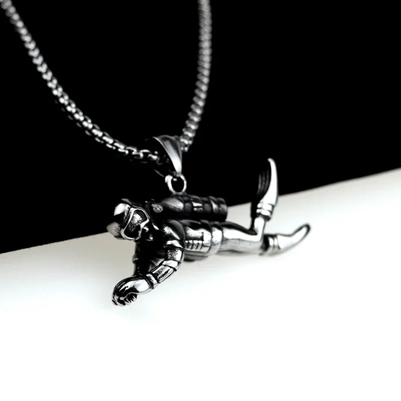 3D Scuba Diver Pendant Necklace | Diving Gift for Men & Women